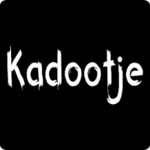 Kadootje sticker monochrome tekst kadootje